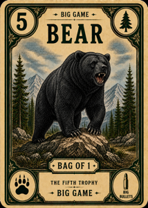 Bear trophy card