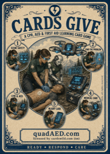 quadAED card back